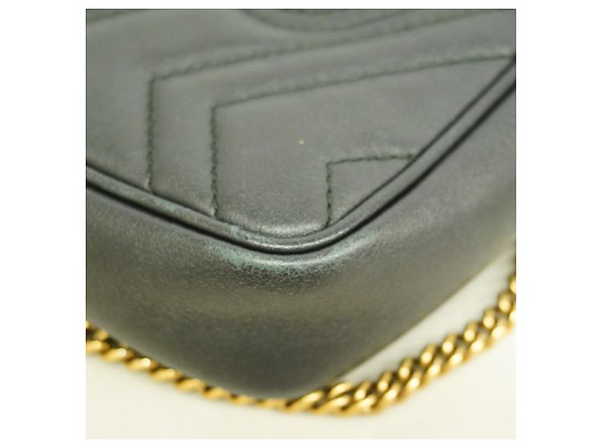 Borsa a tracolla Gucci GG Marmont Black Nero - vista 7