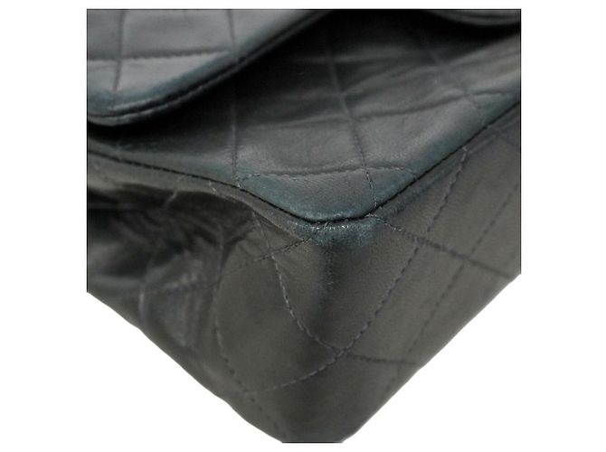 Borsa a tracolla Chanel Matelassé in pelle d'agnello nera Nero - vista 6