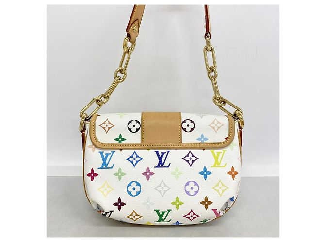 Borsa a tracolla Louis Vuitton Monogram Multicolor Patty Bianco - vista 10