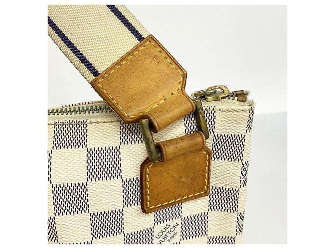 Louis Vuitton Damier Azur Pochette Bosphore Shoulder Bag Bianco - vista 8