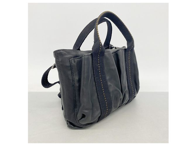 Hermès Hermes Caravan horizontale Lederhandtasche Schwarz - Ansicht 2