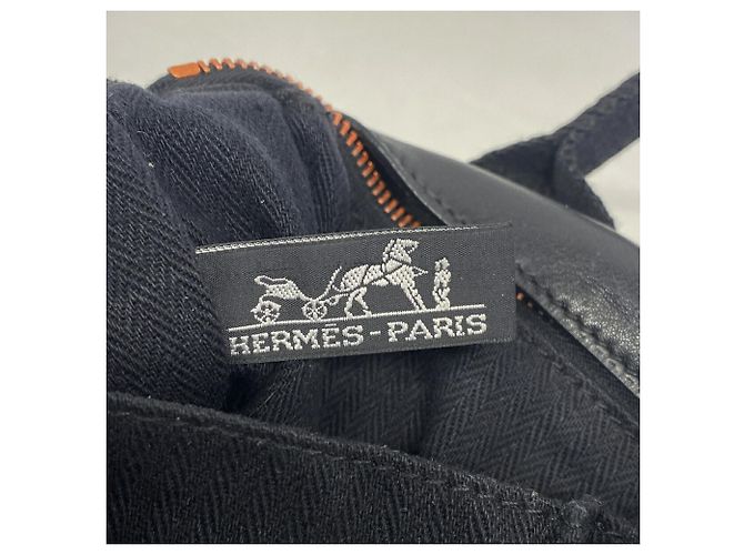 Hermès Hermes Caravan horizontale Lederhandtasche Schwarz - Ansicht 5