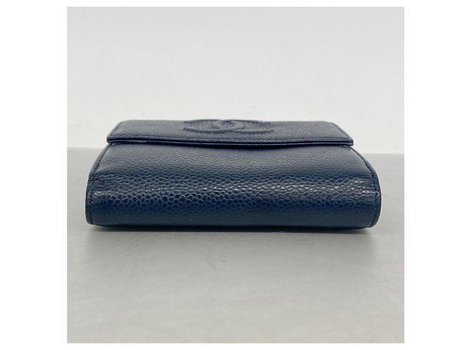 Chanel Navy Bi-Fold Geldbörse Marineblau - Ansicht 2