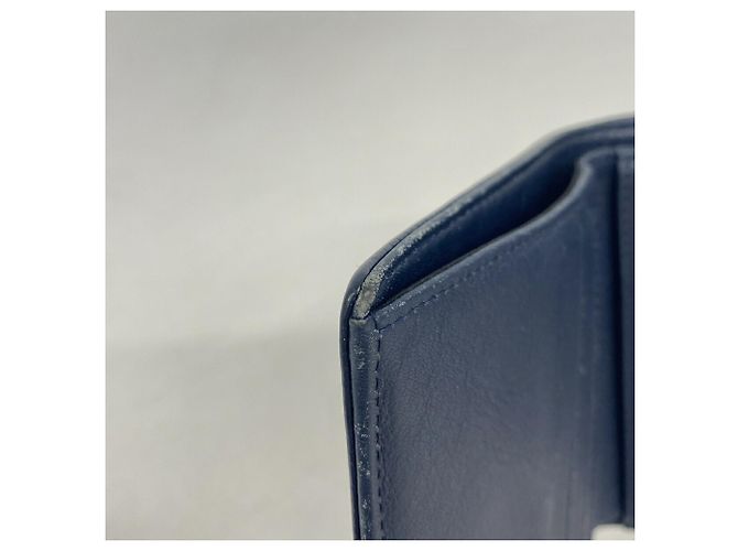 Chanel Navy Bi-Fold Geldbörse Marineblau - Ansicht 5