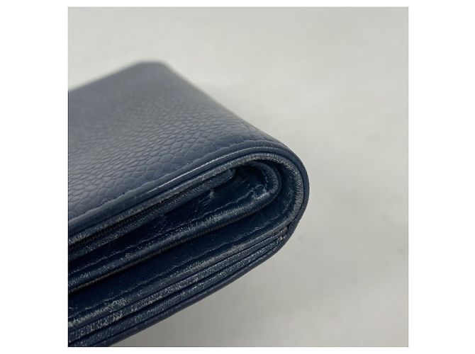 Chanel Navy Bi-Fold Geldbörse Marineblau - Ansicht 6