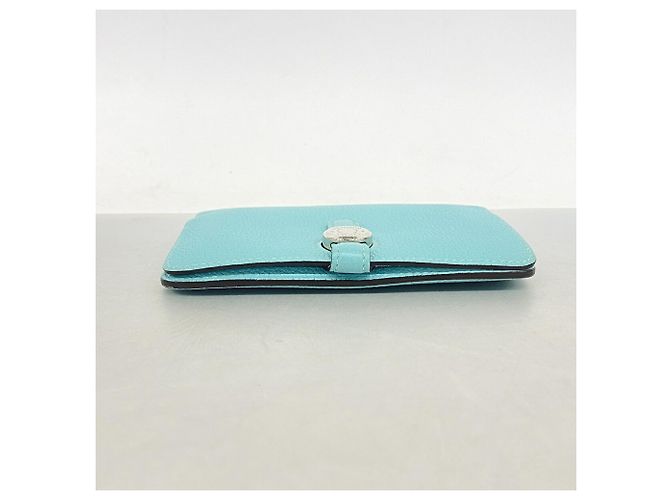 Hermès Monedero Hermes Dogon Compact de piel Togo Blue Azul - vista 2