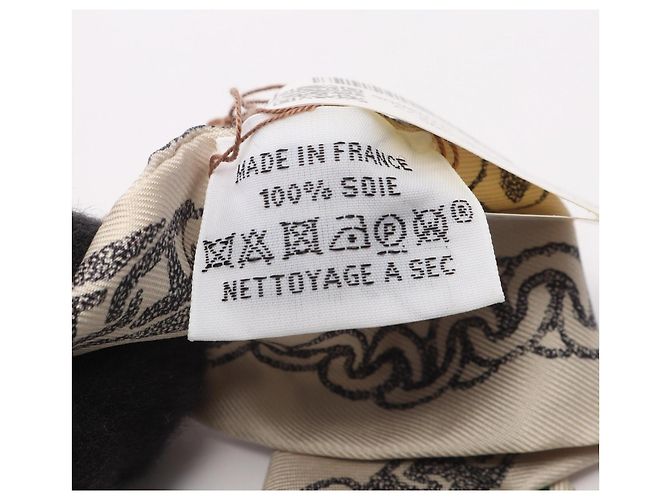 Hermès Lenço Hermes Twilly Boucles et Maillons Multicor Bege - vista 5