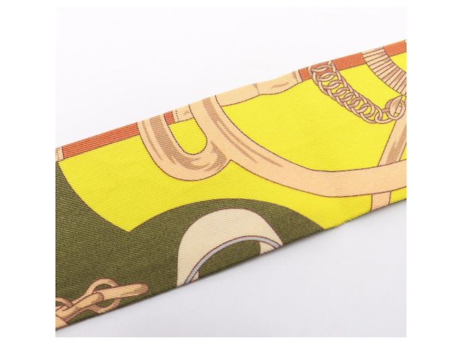Hermès Twilly Eperon d'Or Scarf Muffler Multicolore Cachi - vista 7