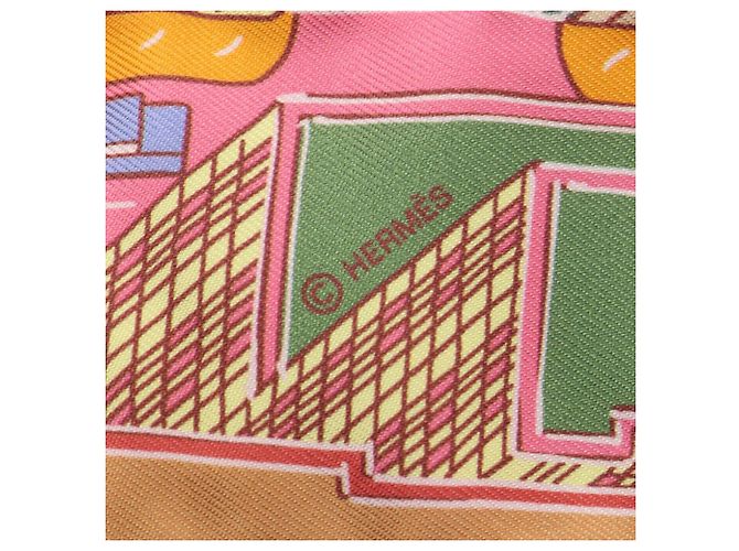 Hermès Twilly Pantin City Ribbon Scarf Rosa Multicolore - vista 4