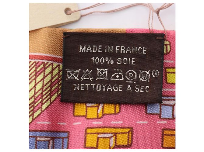Hermès Twilly Pantin City Ribbon Scarf Rosa Multicolore - vista 5