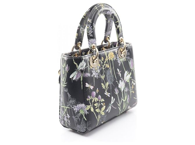 Borsa Christian Dior Lady Dior Small Florilegio Nero Multicolore - vista 2