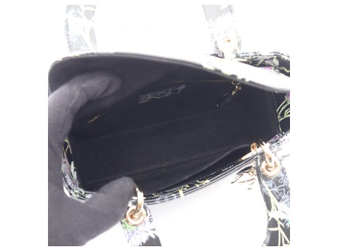Borsa Christian Dior Lady Dior Small Florilegio Nero Multicolore - vista 3