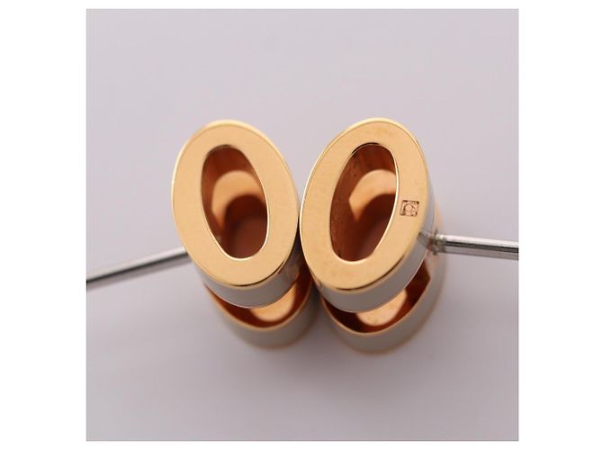 Hermès Orecchini Hermes Mini Pop H Stud Earrings Beige D'oro - vista 7