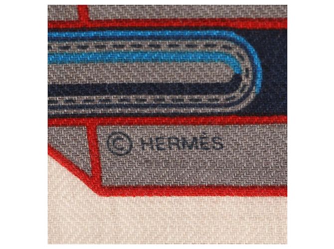Hermès Hermes Rectangle Lettres Equestres Stole Multiple colors Beige - view 2