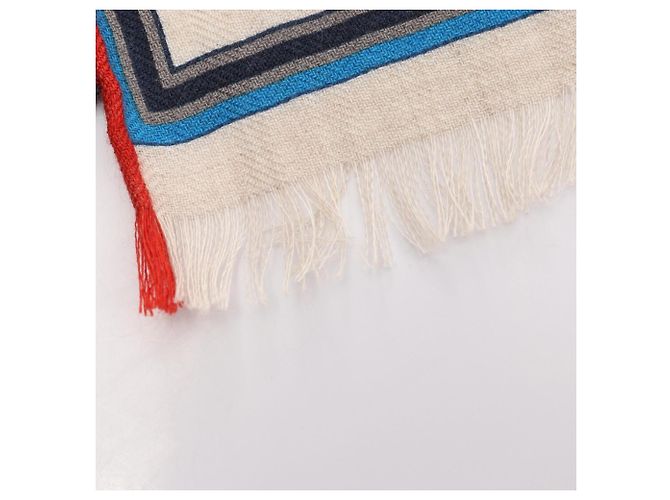 Hermès Hermes Rectangle Lettres Equestres Stole Multiple colors Beige - view 6