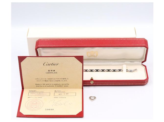 Pulseira Cartier Fidelity com pingente de coração e chave Prata - vista 7