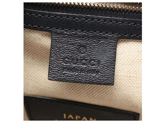 mala 2-Way Gucci GG Marmont Bamboo Marrom Azul marinho - vista 4