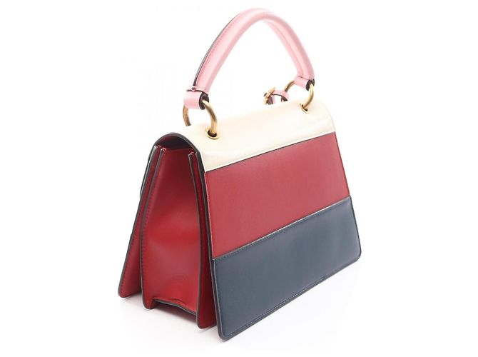 Borsa a mano 2-Way Gucci Queen Margaret Rosso Crudo Blu navy - vista 2
