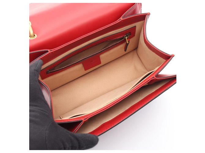 Borsa a mano 2-Way Gucci Queen Margaret Rosso Crudo Blu navy - vista 3