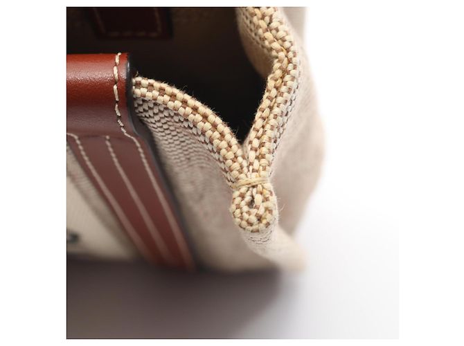 Borsa Chloé Woody Small Marrone Crudo - vista 7