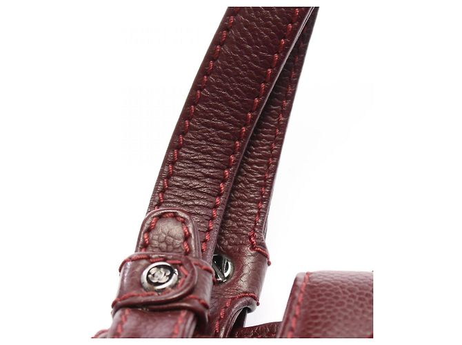 Borsa Chanel 2.55 Matelassé in Bordeaux Bordò - vista 12