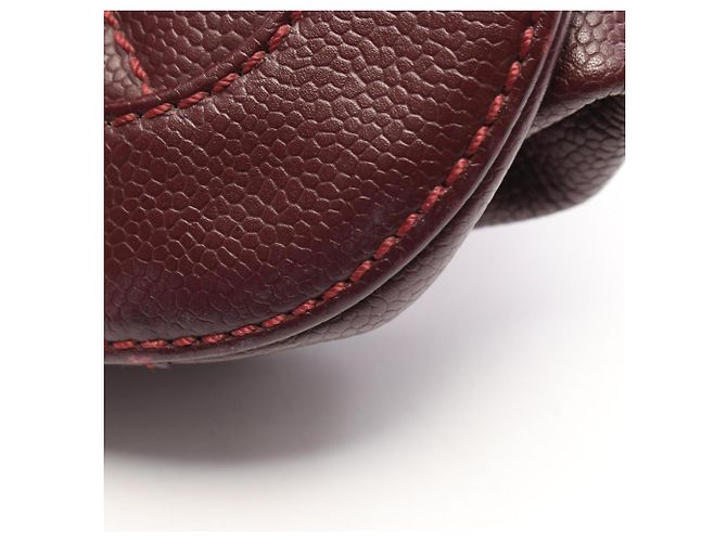 Borsa Chanel 2.55 Matelassé in Bordeaux Bordò - vista 8