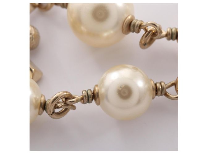 Collar Chanel B20V Coco Mark Blanco Dorado - vista 9