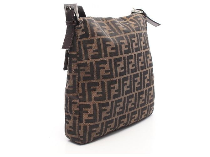 Borsa a tracolla Fendi Zucca Marrone Nero - vista 2