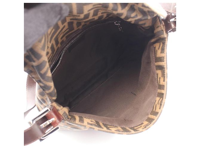 Borsa a tracolla Fendi Zucca Marrone Nero - vista 3