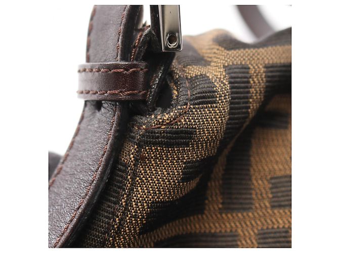 Borsa a tracolla Fendi Zucca Marrone Nero - vista 7