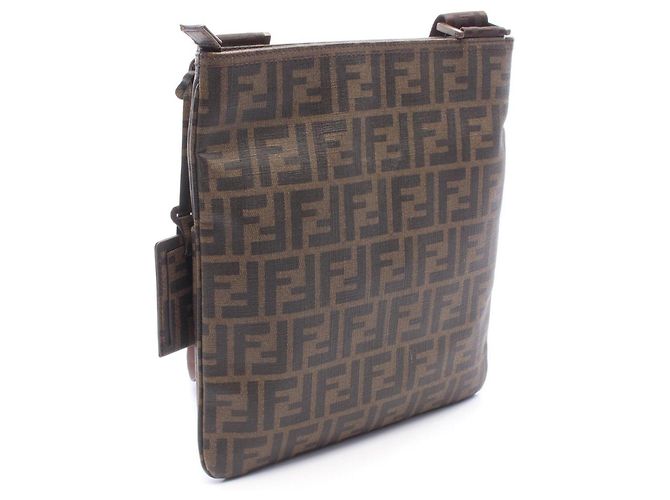 Borsa a tracolla Fendi Zucca Marrone Nero - vista 2
