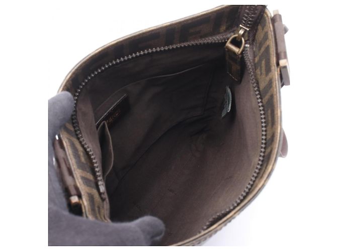 Borsa a tracolla Fendi Zucca Marrone Nero - vista 3