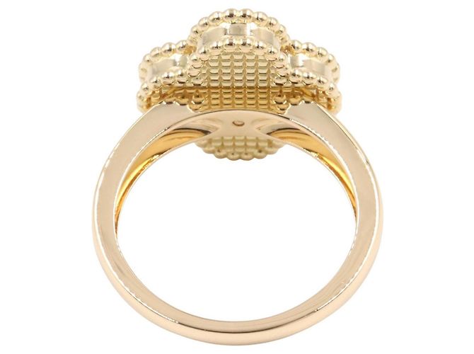 Van Cleef & Arpels Vintage Alhambra Ring aus Karneol und Diamanten Golden Bordeaux - Ansicht 3