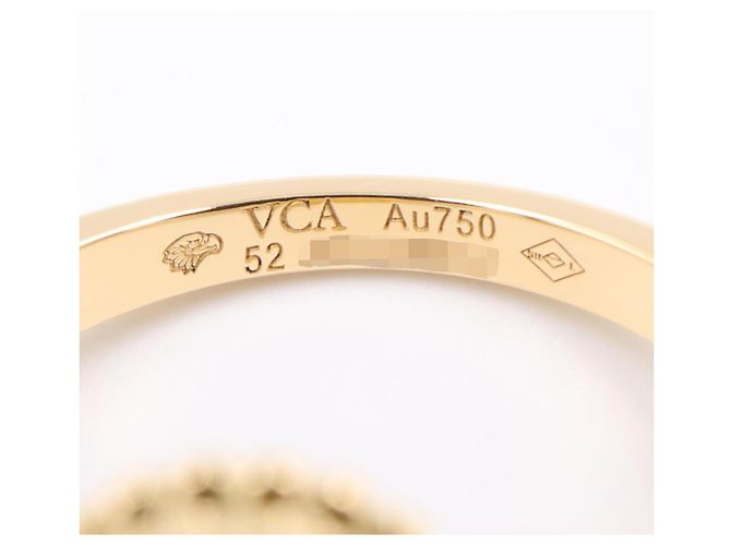 Van Cleef & Arpels Vintage Alhambra Ring aus Karneol und Diamanten Golden Bordeaux - Ansicht 4