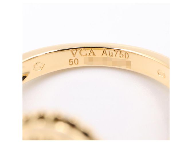 Van Cleef & Arpels Vintage Alhambra Onyx 1PD Ring Schwarz Golden - Ansicht 4