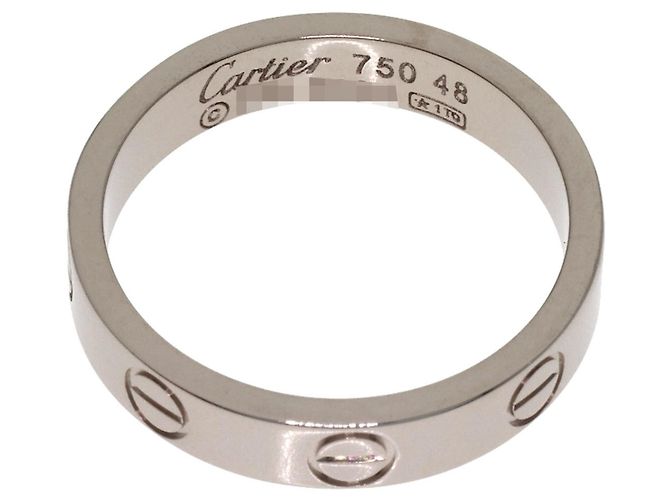 Anello Mini Love Cartier in oro bianco 18K - vista 4