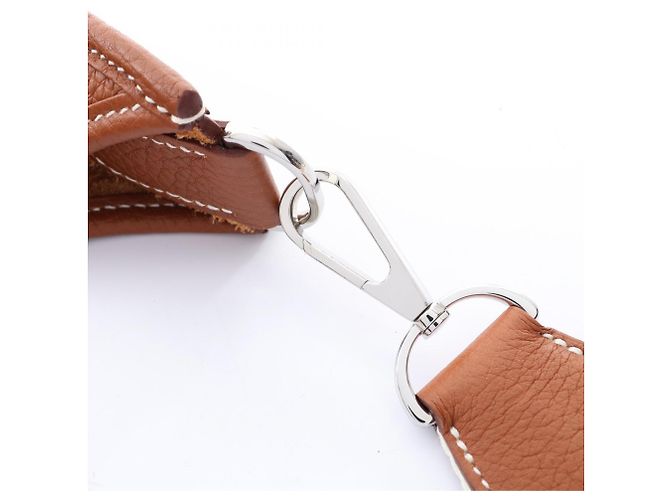 Hermès Borsa a tracolla Hermes Evelyne 3 Trois PM Gold Marrone - vista 8
