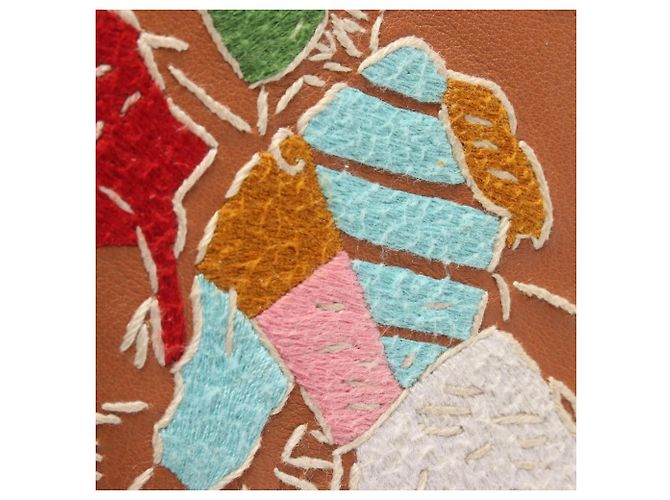Hermès Cartera redonda bordada Hermes Azap Long Classic Castaño Multicolor - vista 10