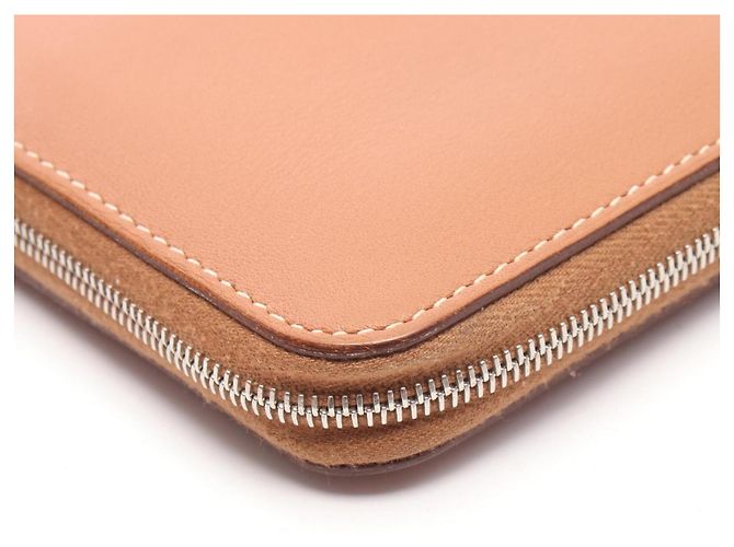 Hermès Cartera redonda bordada Hermes Azap Long Classic Castaño Multicolor - vista 8