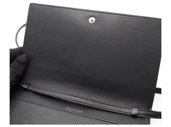 Borsa a tracolla Balenciaga Logo Nero - vista 7