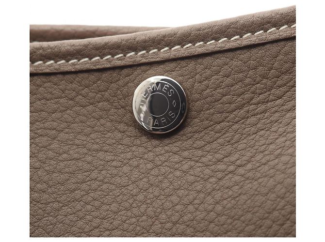 Hermès Borsa Tote Hermes Garden Party TPM Taupe - vista 10