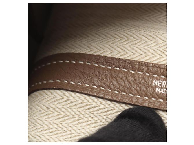 Hermès Borsa Tote Hermes Garden Party TPM Taupe - vista 4