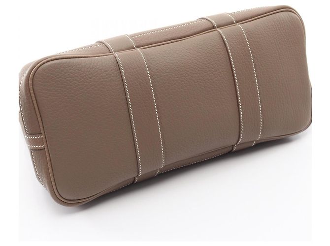 Hermès Borsa Tote Hermes Garden Party TPM Taupe - vista 9