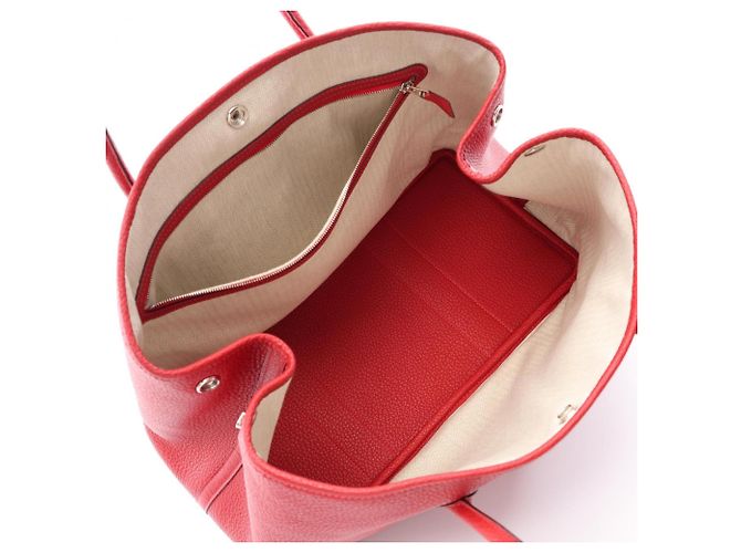 Hermès Hermes Garden Party PM Rouge Piment Tote Bag Rot - Ansicht 3