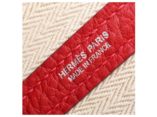 Hermès Hermes Garden Party PM Rouge Piment Tote Bag Rot - Ansicht 4