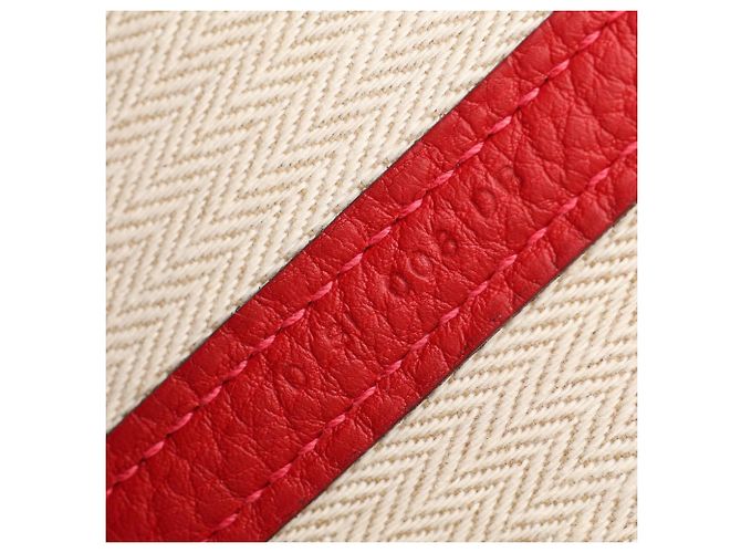 Hermès Hermes Garden Party PM Rouge Piment Tote Bag Rot - Ansicht 5