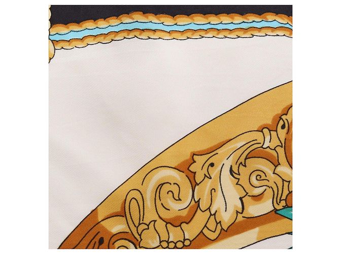 Hermès Foulard Hermes Carre 90 Hommage A Charles Garnier Marrone Nero Multicolore - vista 11