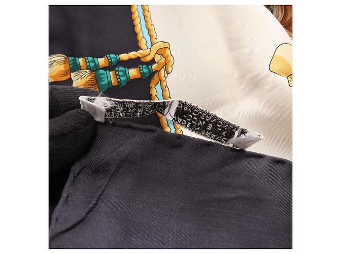 Hermès Foulard Hermes Carre 90 Hommage A Charles Garnier Marrone Nero Multicolore - vista 12