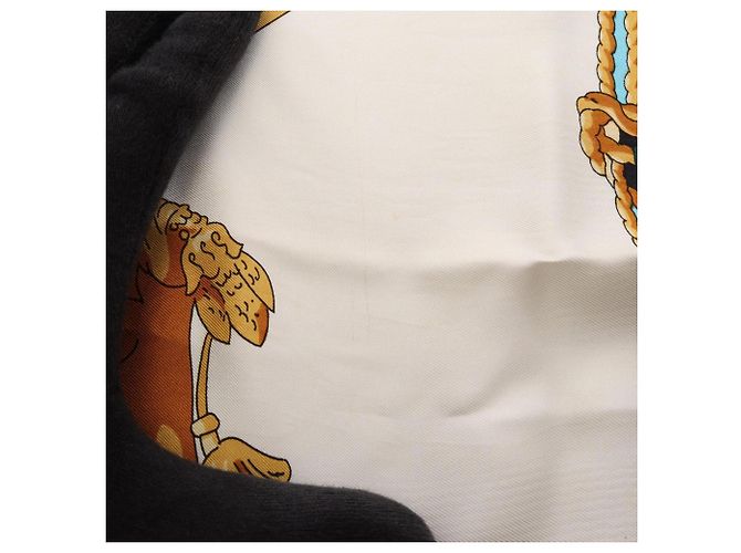 Hermès Foulard Hermes Carre 90 Hommage A Charles Garnier Marrone Nero Multicolore - vista 5