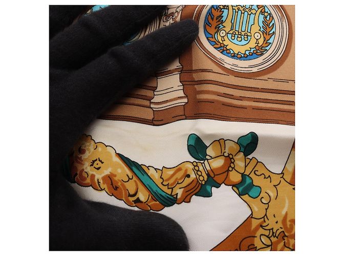 Hermès Foulard Hermes Carre 90 Hommage A Charles Garnier Marrone Nero Multicolore - vista 7